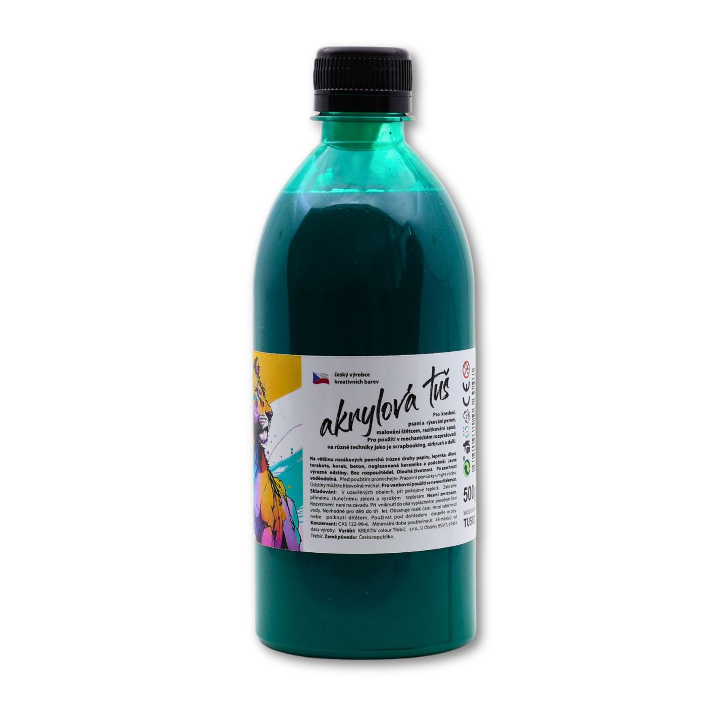 Akrylátová tuš tmavě zelená - 500 g