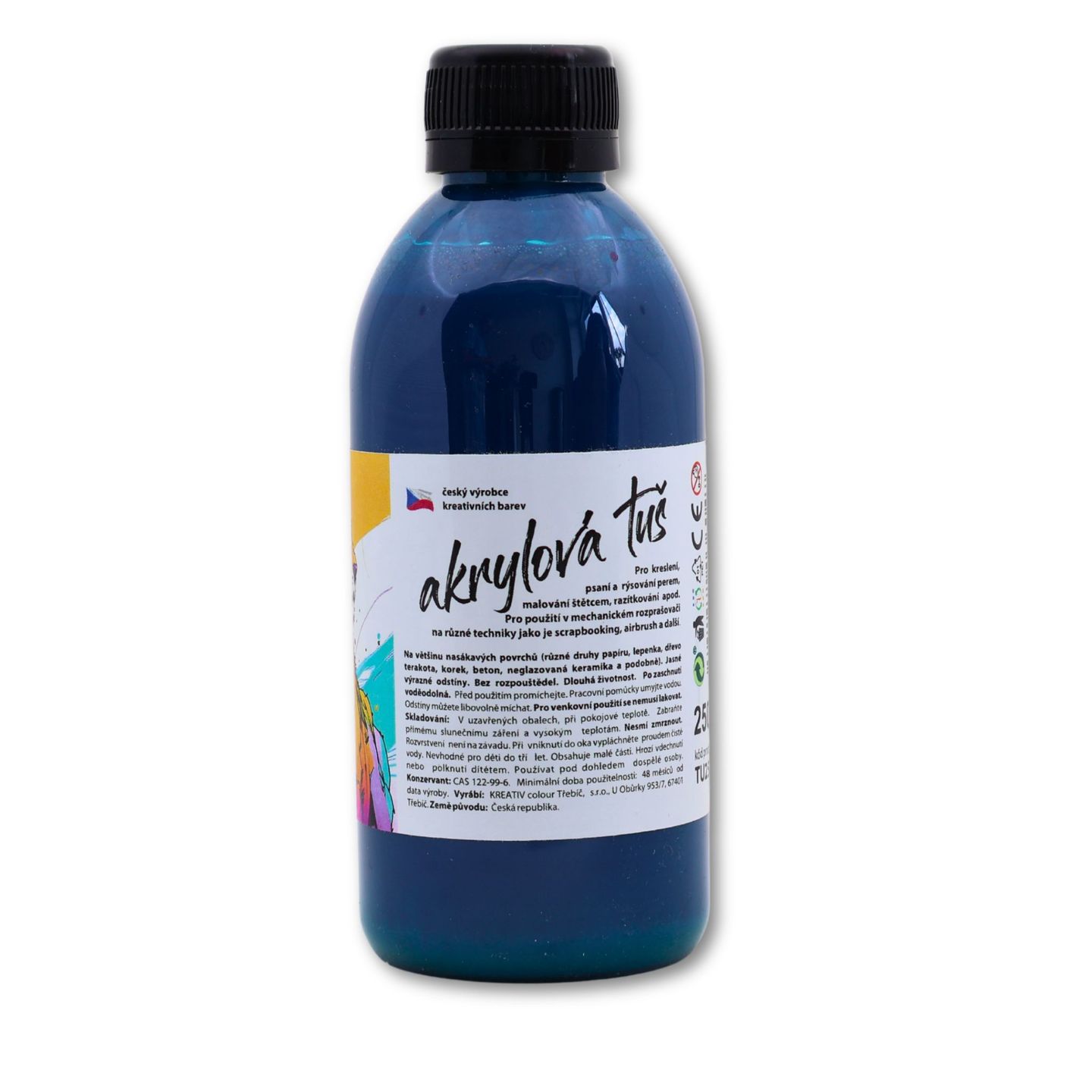 Akrylátová tuš tyrkysová - 250 g