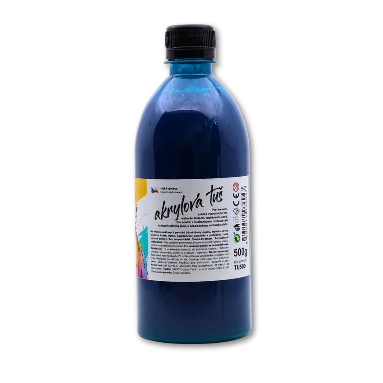 Levně Akrylátová tuš tyrkysová - 500 g