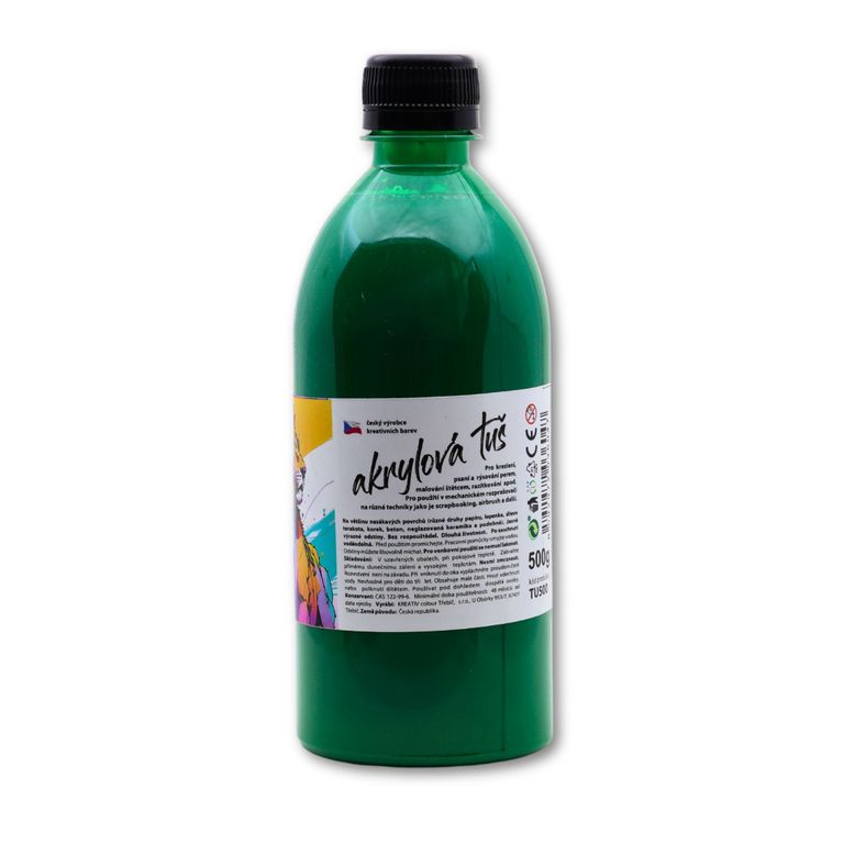 Levně Akrylátová tuš zelená - 500 g