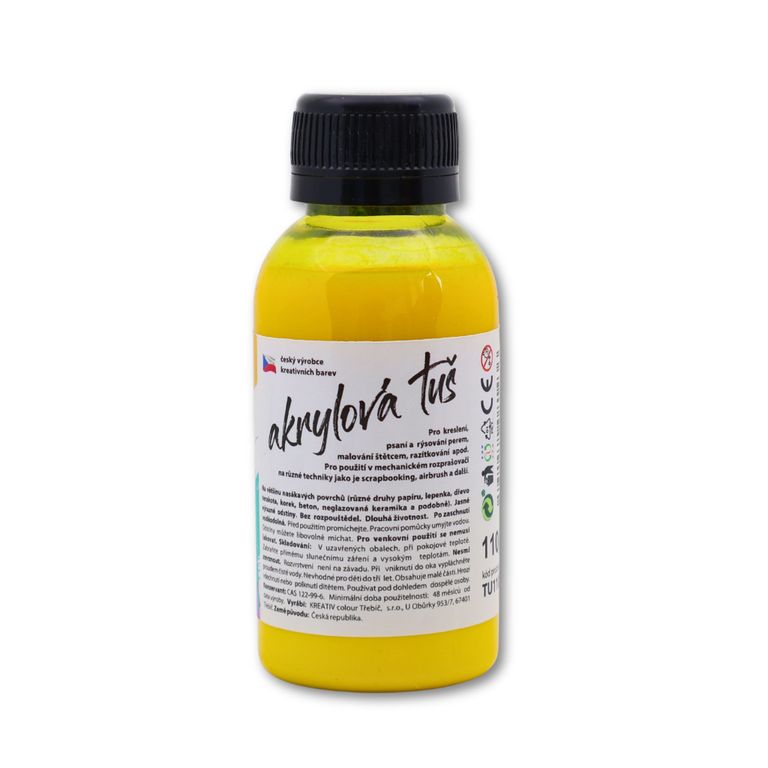 Levně Akrylátová tuš žlutá - 110 g