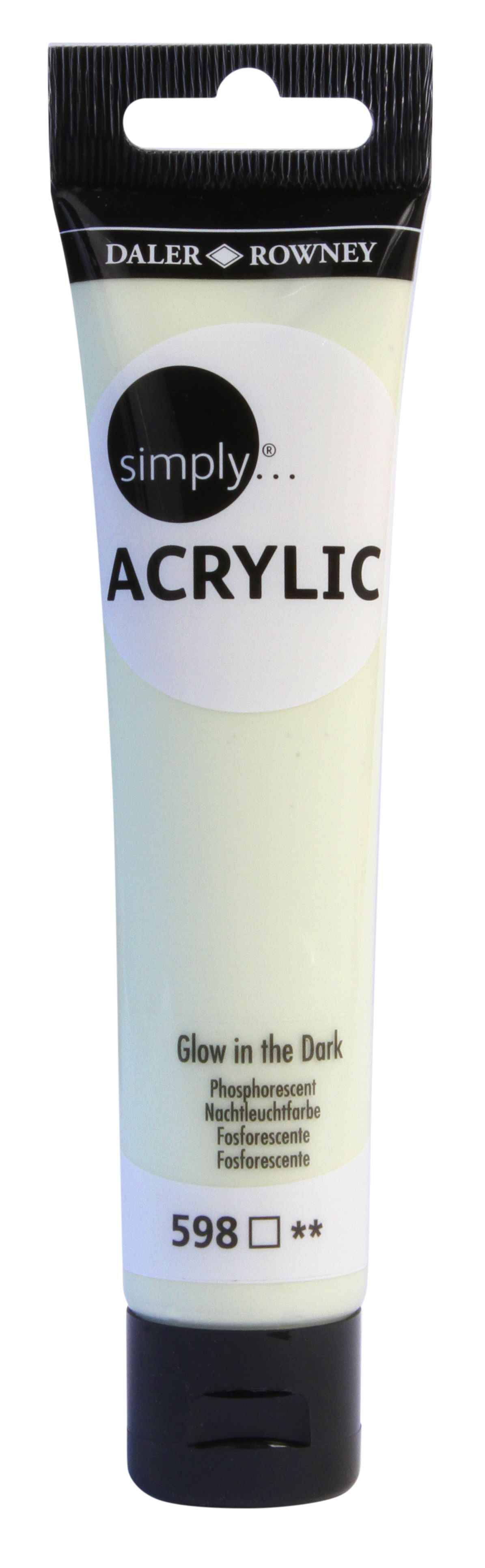 Akrylová barva č. 598 Simply 75 ml - svítící ve tmě