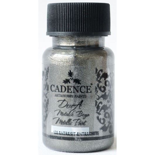 Levně Akrylová barva Cadence DORA metalic, 50 ml - antracitová
