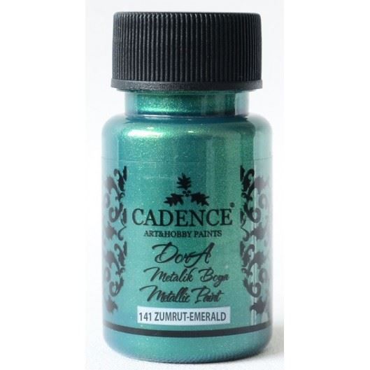 Levně Akrylová barva Cadence DORA metalic, 50 ml - emeraldová zelená