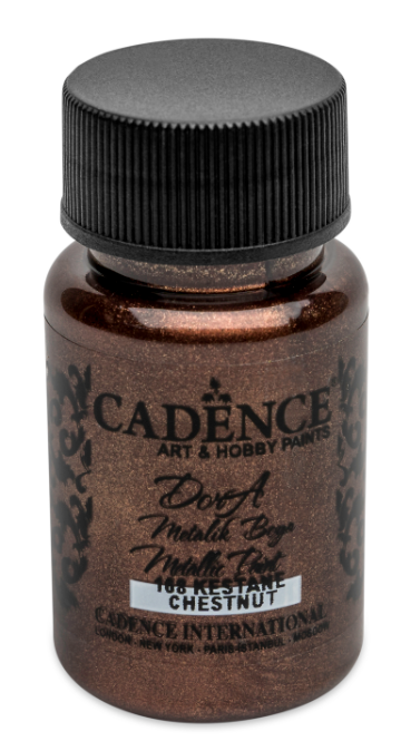 Levně Akrylová barva Cadence DORA metalic, 50 ml - kaštanová