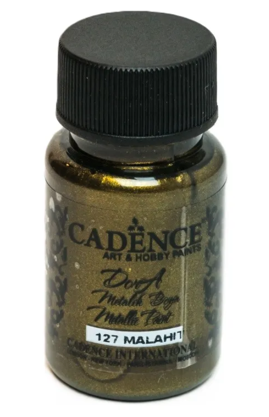 Levně Akrylová barva Cadence DORA metalic, 50 ml - malahit, zlatozelená