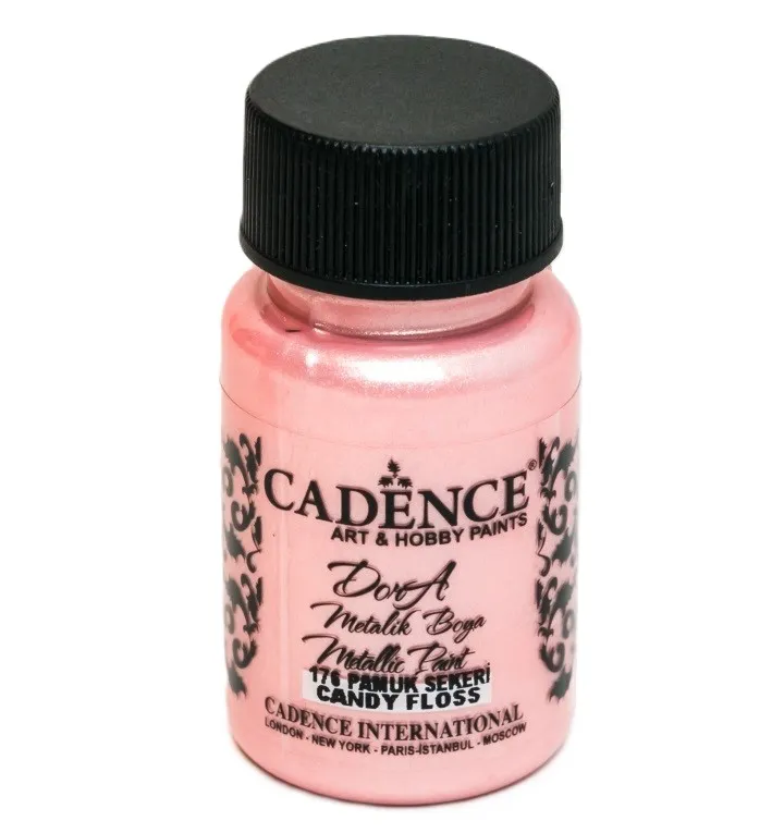 Levně Akrylová barva Cadence DORA metalic, 50 ml - růžová