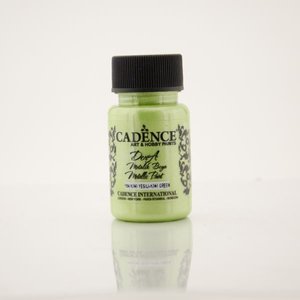 Akrylová barva Cadence DORA metalic, 50 ml - světle zelená