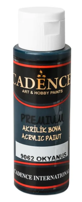 Levně Akrylová barva Cadence Premium, 70 ml - ocean, mořská modř