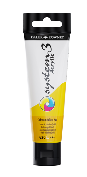 Levně Akrylová barva Daler-Rowney System 3, 59 ml - Kadmium žluté