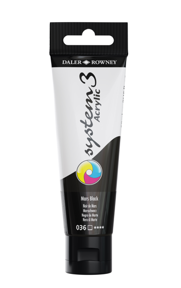Obrázek produktu: Akrylová barva Daler-Rowney System 3, 59 ml - Mars černá