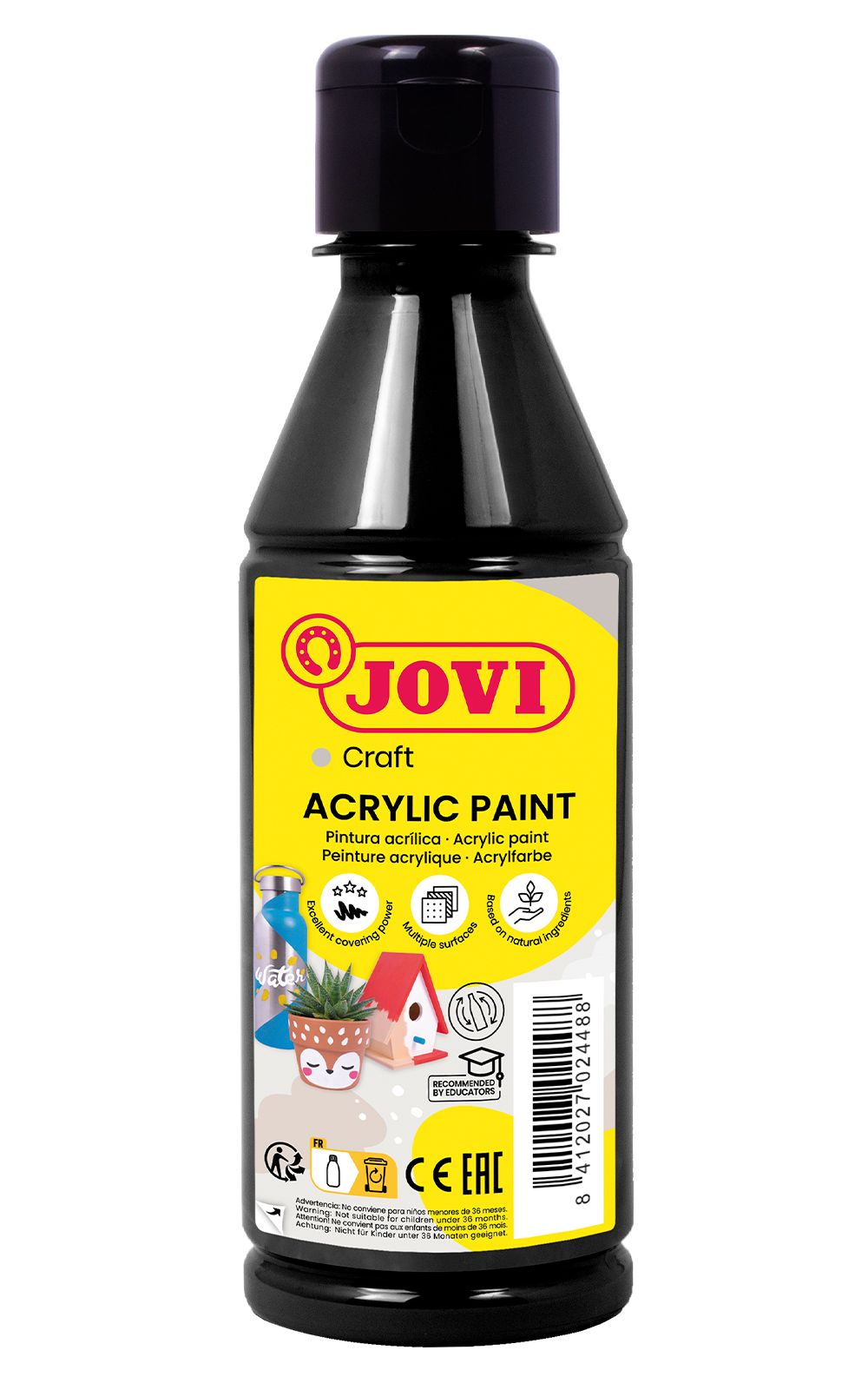 Akrylová barva DECOR AKRYL 250 ml - černá