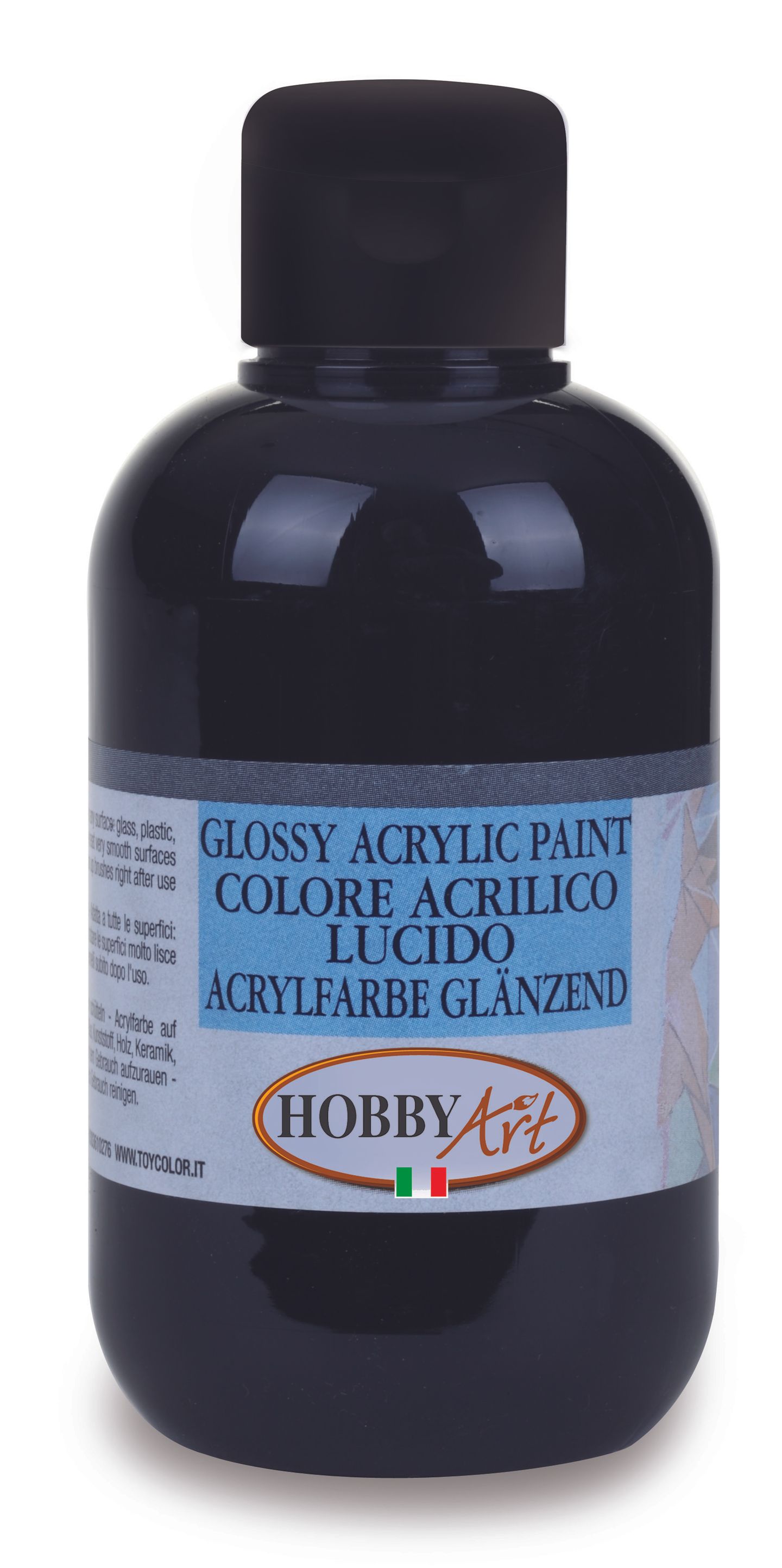 Akrylová barva Hobby Art, lesklá 250 ml - černá