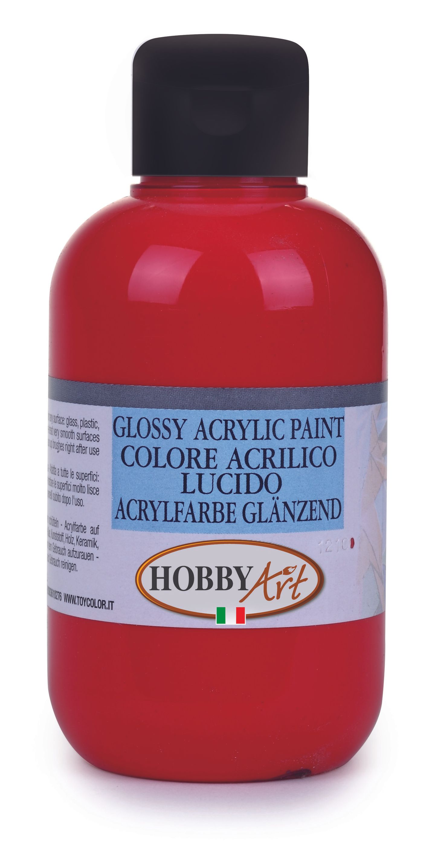 Akrylová barva Hobby Art, lesklá 250 ml - karmín. červená