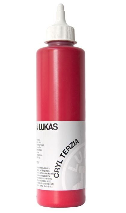 Akrylová barva LUKAS "Cryl Terzia" 500 ml - kadmium červené tmavé