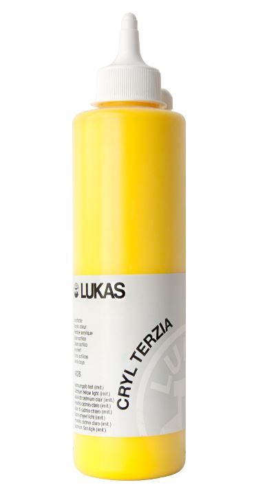 Akrylová barva LUKAS "Cryl Terzia" 500 ml - kadmium žluté světlé