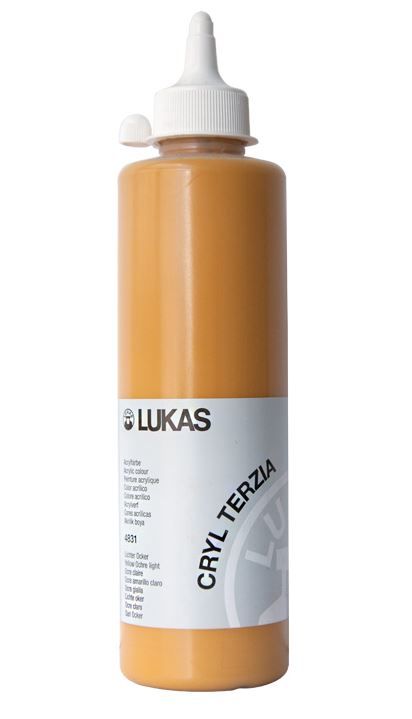 Akrylová barva LUKAS "Cryl Terzia" 500 ml - okr světlý