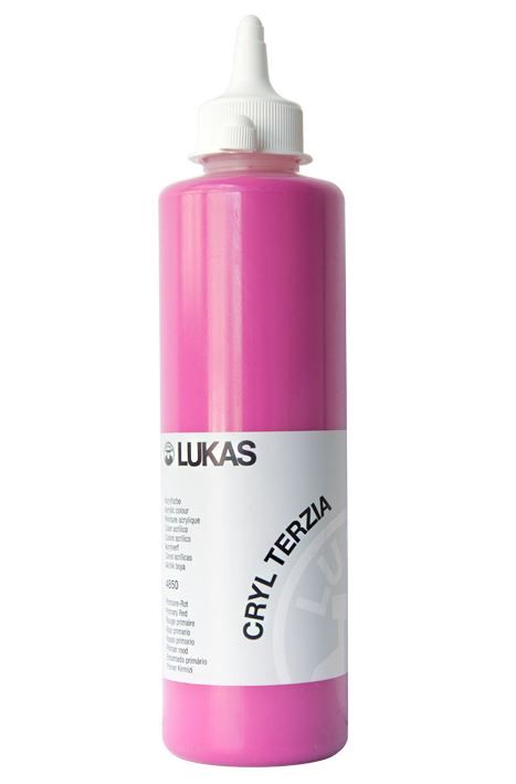 Akrylová barva LUKAS "Cryl Terzia" 500 ml - primární červená