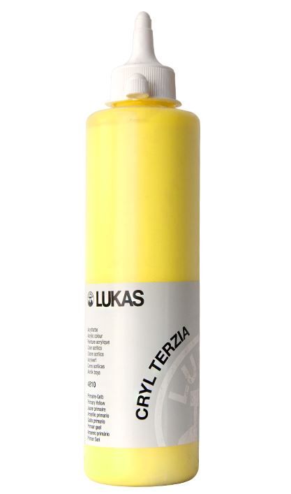 Akrylová barva LUKAS "Cryl Terzia" 500 ml - primární žlutá