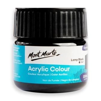 Akrylová barva Mont Marte 100 ml - černá (Lamp Black)