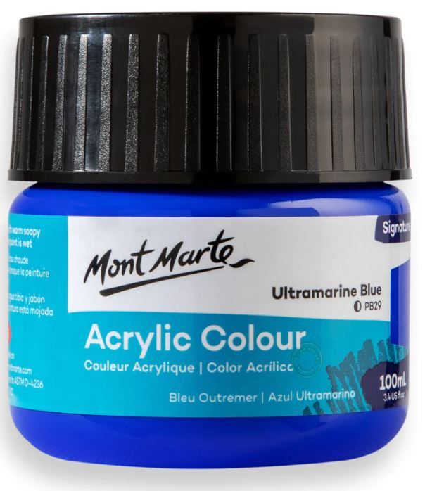 Akrylová barva Mont Marte 100 ml - modrá (Ultramarine Blue)