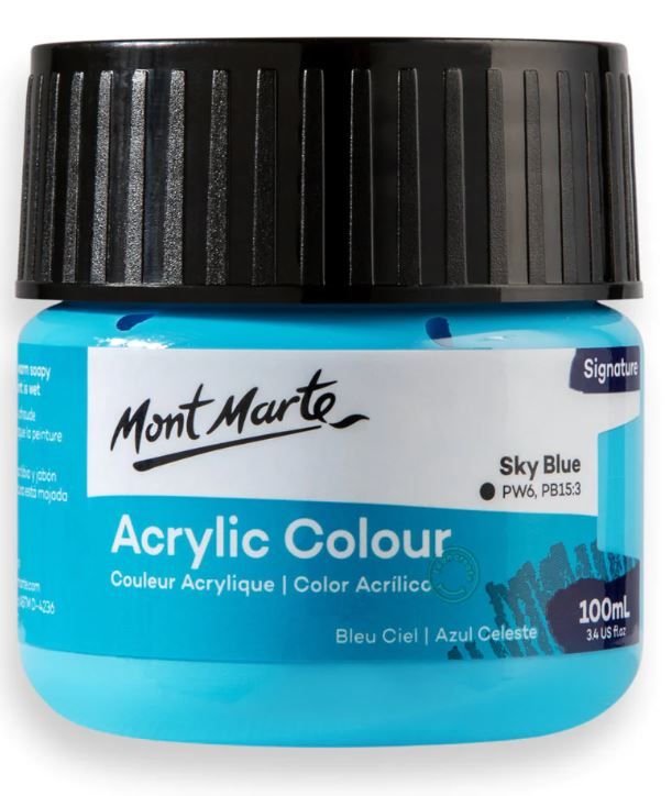 Akrylová barva Mont Marte 100 ml - nebeská modř (Sky Blue)
