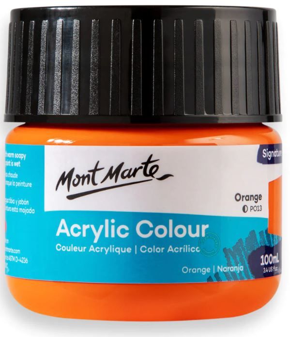 Akrylová barva Mont Marte 100 ml - oranžová (Orange)