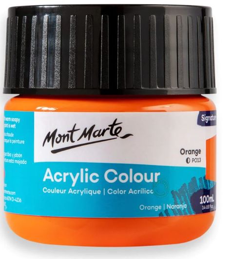 Obrázek produktu: Akrylová barva Mont Marte 100 ml - oranžová (Orange)
