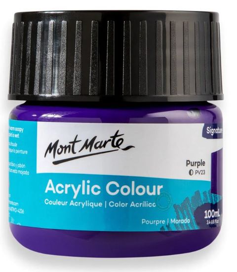 Obrázek produktu: Akrylová barva Mont Marte 100 ml - tm. fialová (Purple)