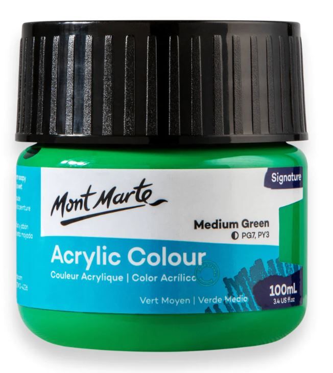 Akrylová barva Mont Marte 100 ml - zelená (Medium Green)