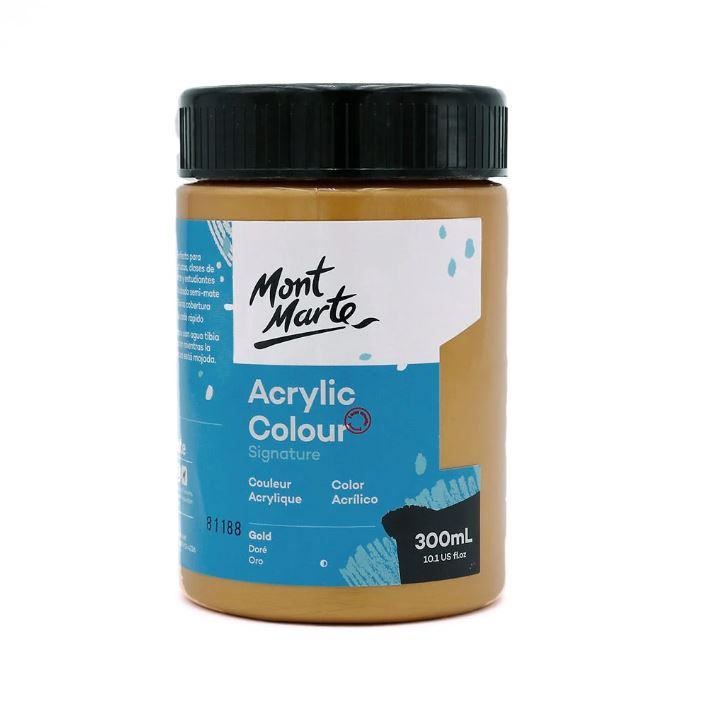 Levně Akrylová barva Mont Marte 300 ml - zlatá (Gold)