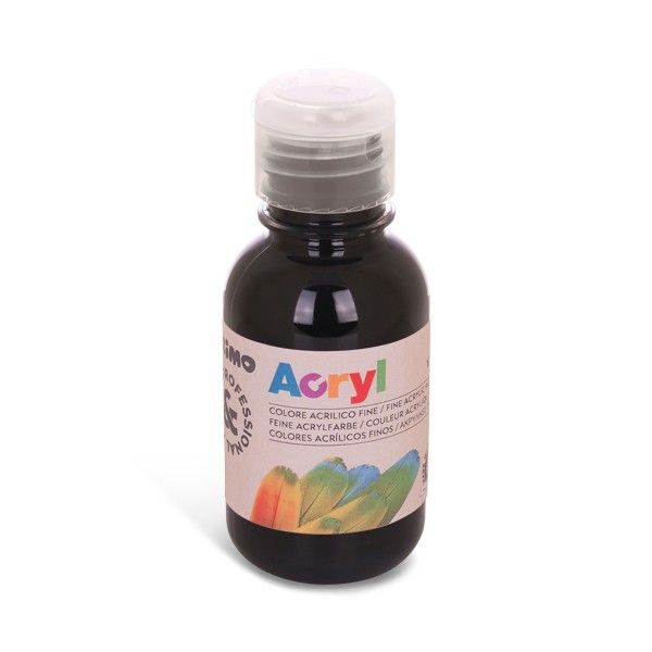 Akrylová barva PRIMO, 125 ml, černá