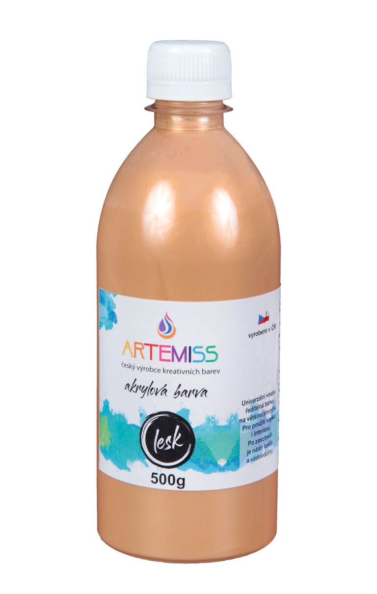 Levně Akrylová barva - zlatá, 500 g