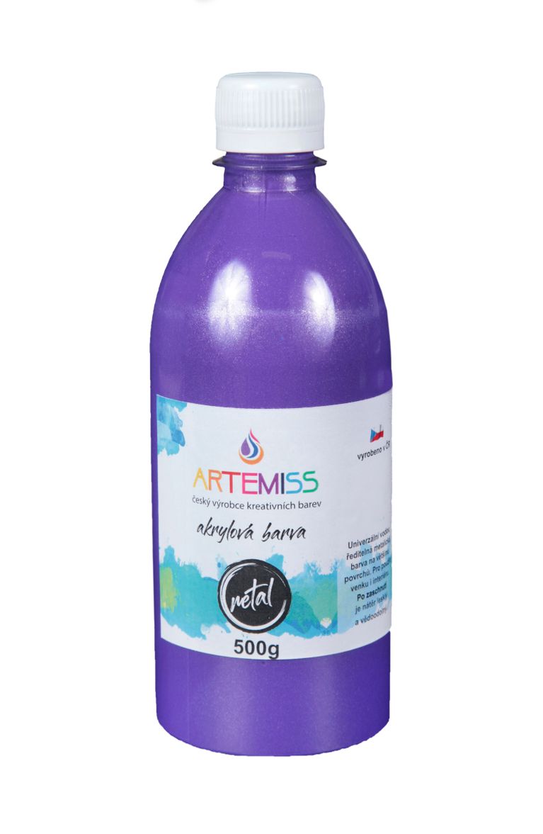 Levně Akrylová metalická barva - fialová, 500g