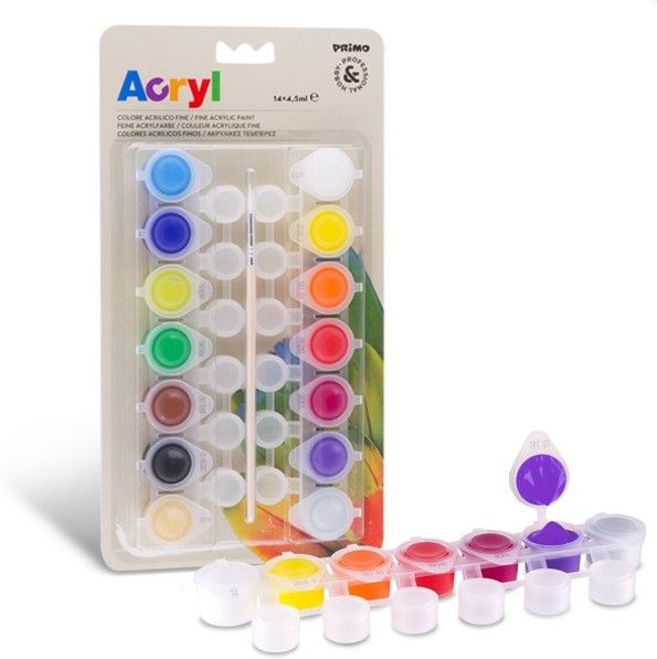 Akrylové barvy Primo - sada 14 × 4,5 ml