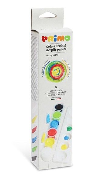 Akrylové barvy PRIMO - sada 6 × 25 ml
