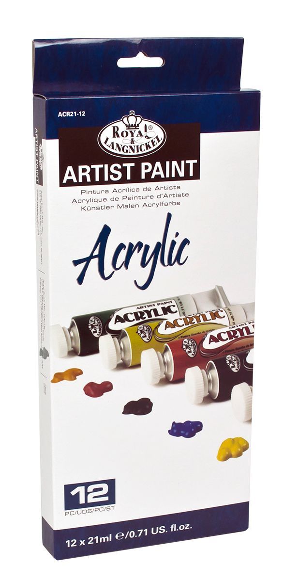 Akrylové barvy R&L - ARTIST 12 × 21 ml