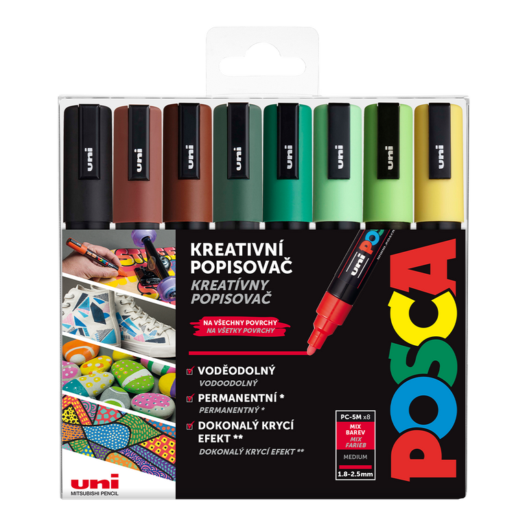 POSCA sada popisovačů PC-5M - EARTH 8 ks POSCA