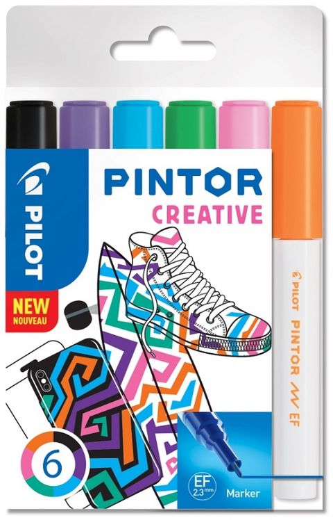 Obrázek produktu: Akrylový popisovač Pilot Pintor, Extra Fine, sada 6 ks - Creative