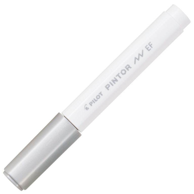 Pilot  Akrylový popisovač Pintor EF (extra tenký hrot) - 0,7 mm, stříbrný