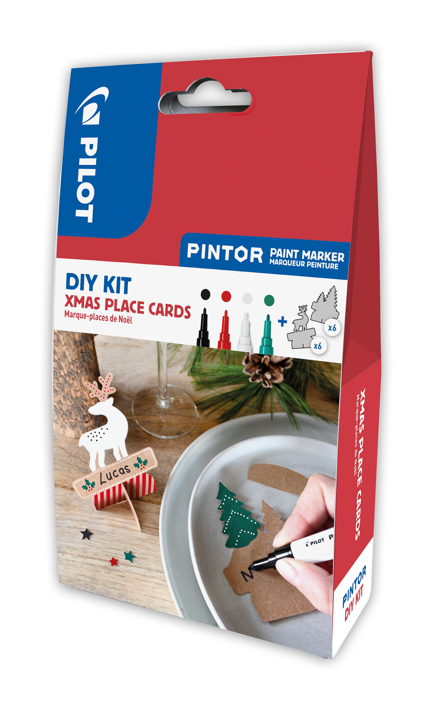 Akrylový popisovač Pilot Pintor, Fine, sada 4 kusů / XMAS jmenovky