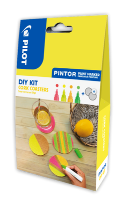 Obrázek produktu: Akrylový popisovač Pilot Pintor, Medium, sada 4 kusů/ KORKOVÉ PODLOŽKY