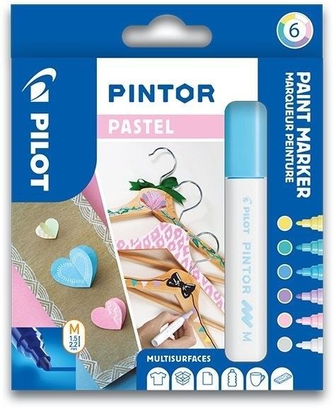 Obrázek produktu: Akrylový popisovač Pilot Pintor, Medium, sada 6 ks, Pastel