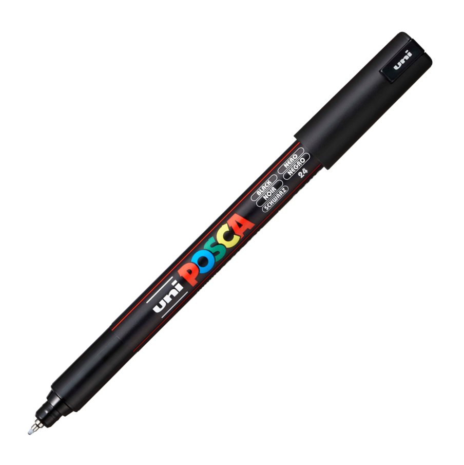 Akrylový popisovač POSCA, PC-1MR, 0,7 mm, černý
