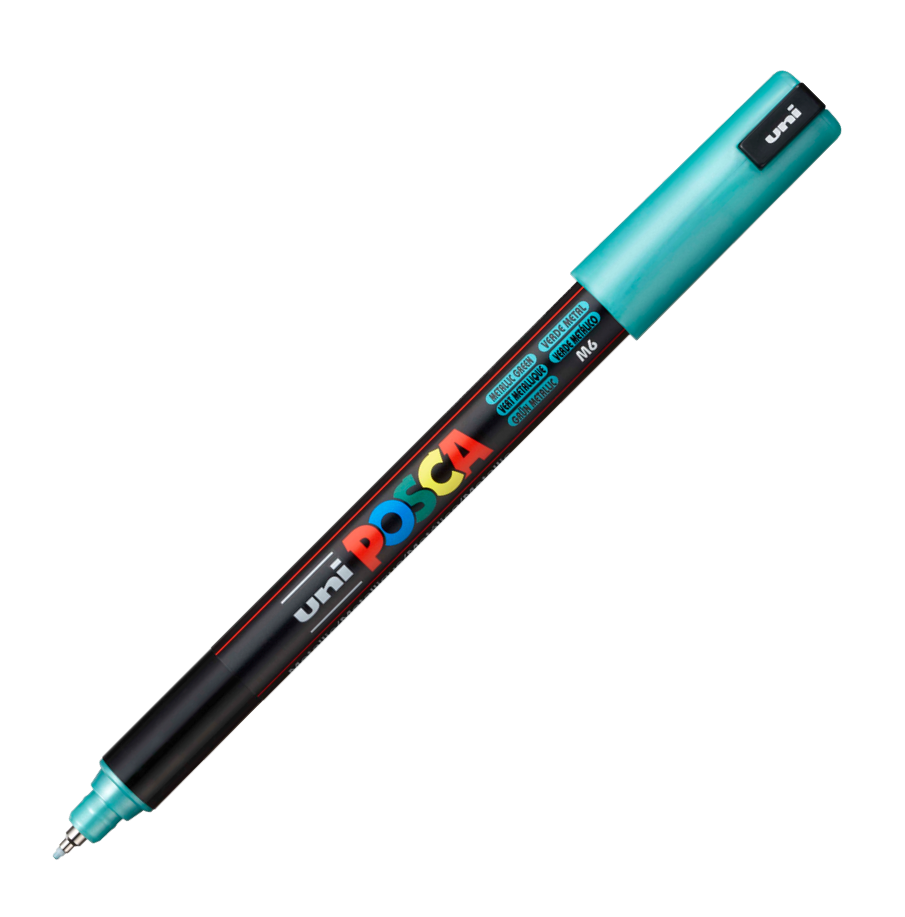 Akrylový popisovač POSCA, PC-1MR, 0,7 mm, metalický zelený