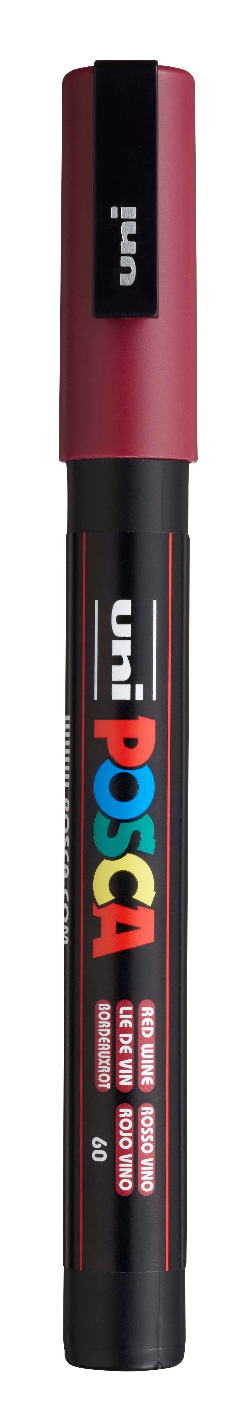 Akrylový popisovač POSCA, PC-3M, 0,9-1,3 mm, bordó