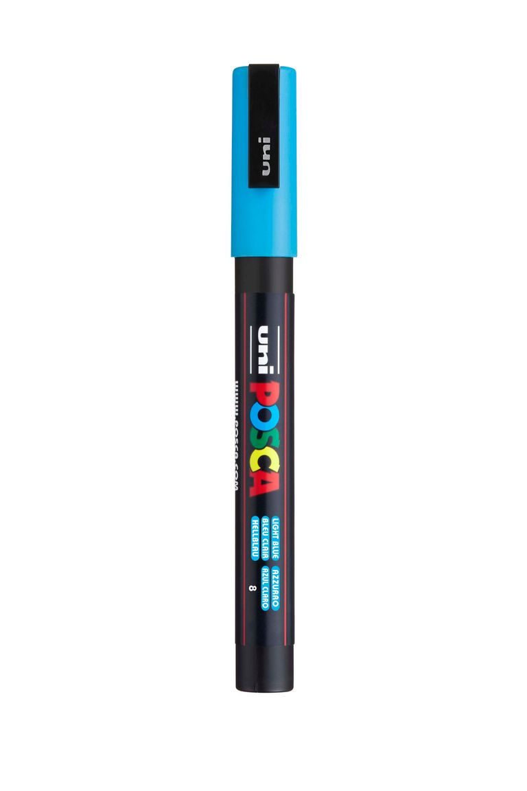 Akrylový popisovač POSCA, PC-3M, 0,9-1,3 mm, sv. modrý