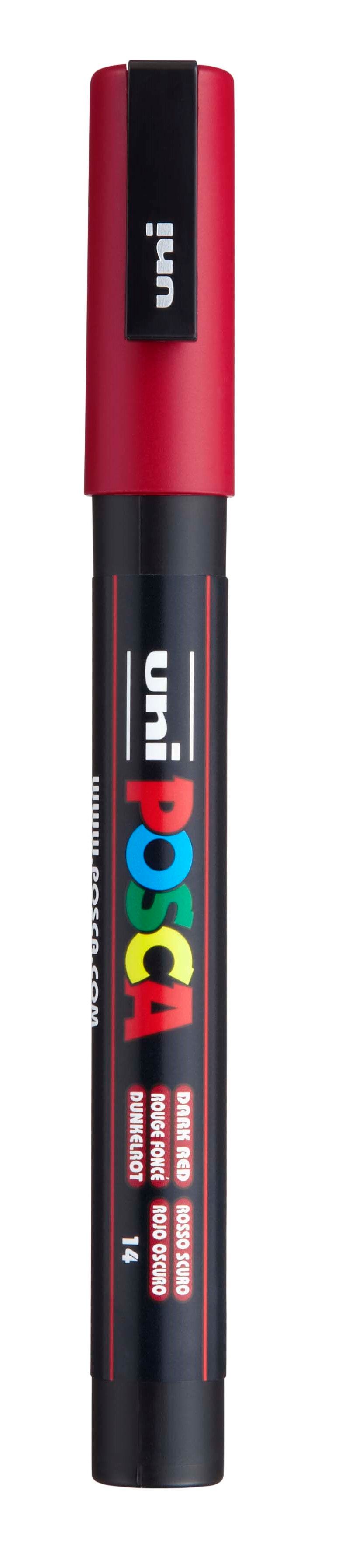 Akrylový popisovač POSCA, PC-3M, 0,9-1,3 mm, tm. červený