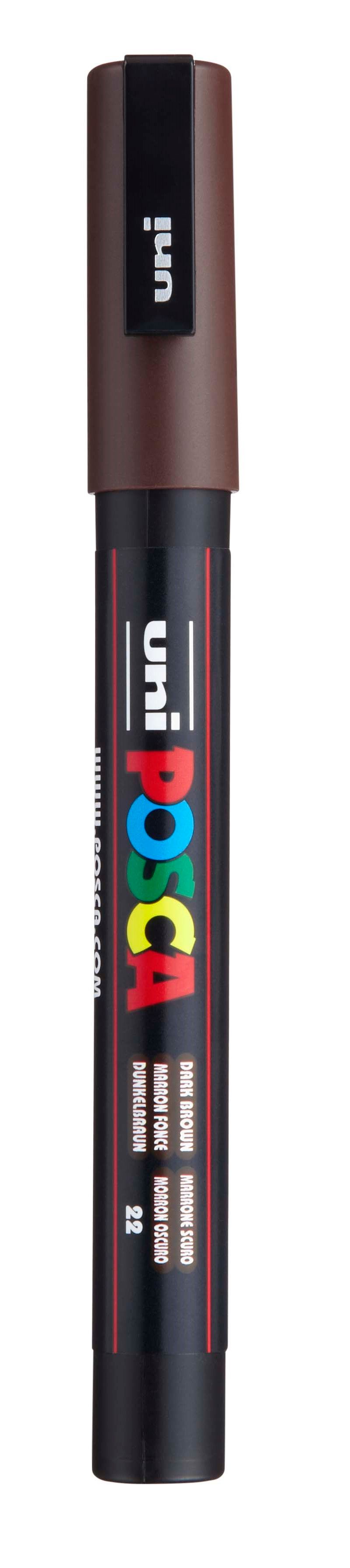 Akrylový popisovač POSCA, PC-3M, 0,9-1,3 mm, tm. hnědý