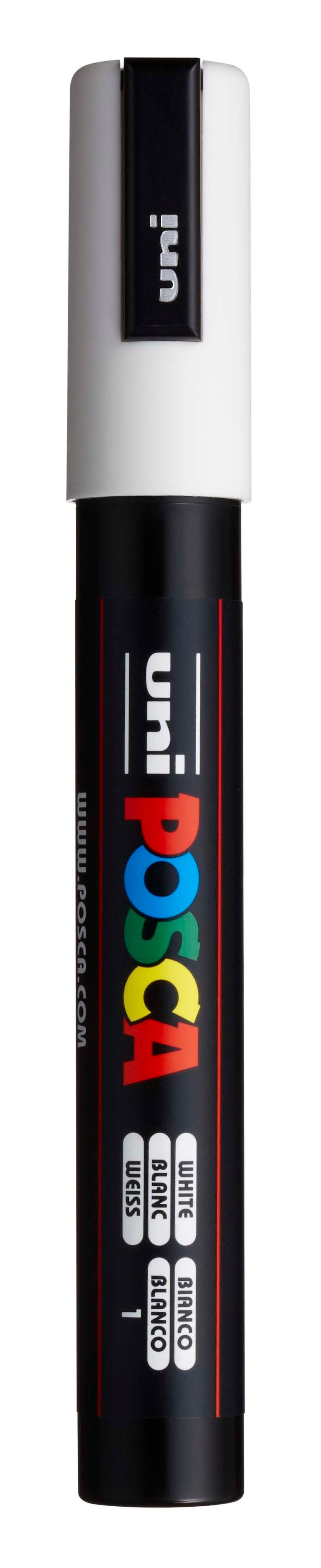 Akrylový popisovač POSCA, PC-5M, 2,5 mm, bílý